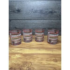 Culver International Christmas LowballRocks Glasses Set of 4 Multilingual 12oz